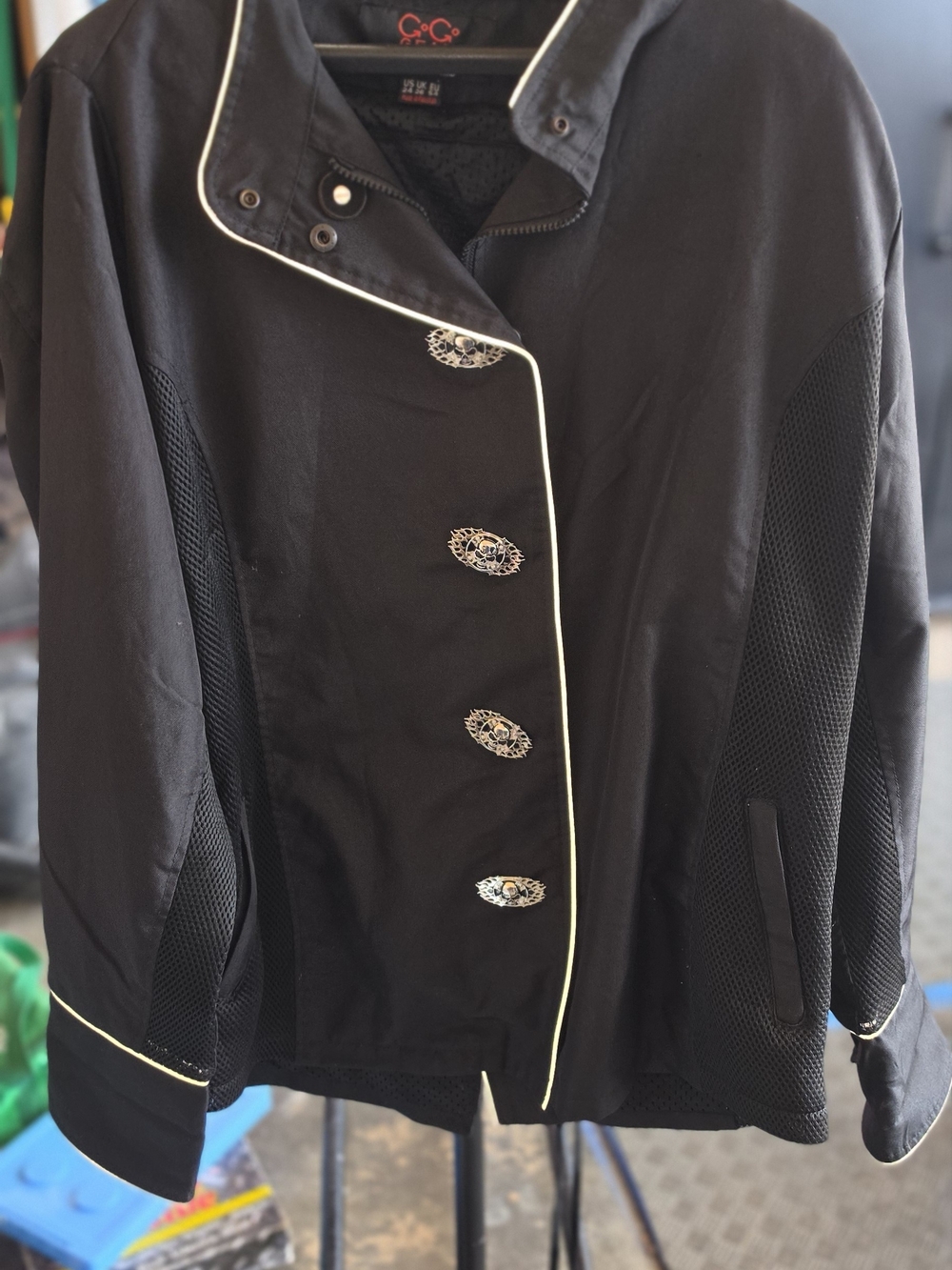 GoGo GIRL RIDING JACKETS with White Contrast Piping And Skull Snaps.